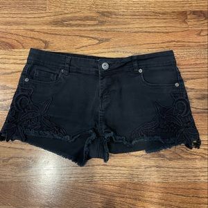 Urban basics black jean shorts